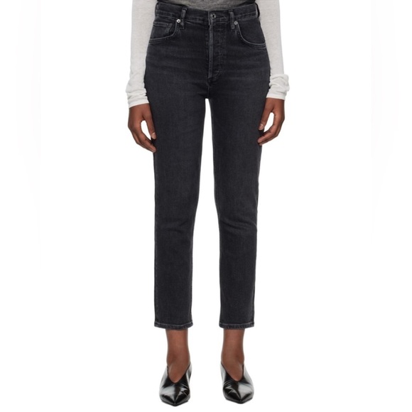 AGOLDE Riley High Rise Straight Jeans - Picture 1 of 7